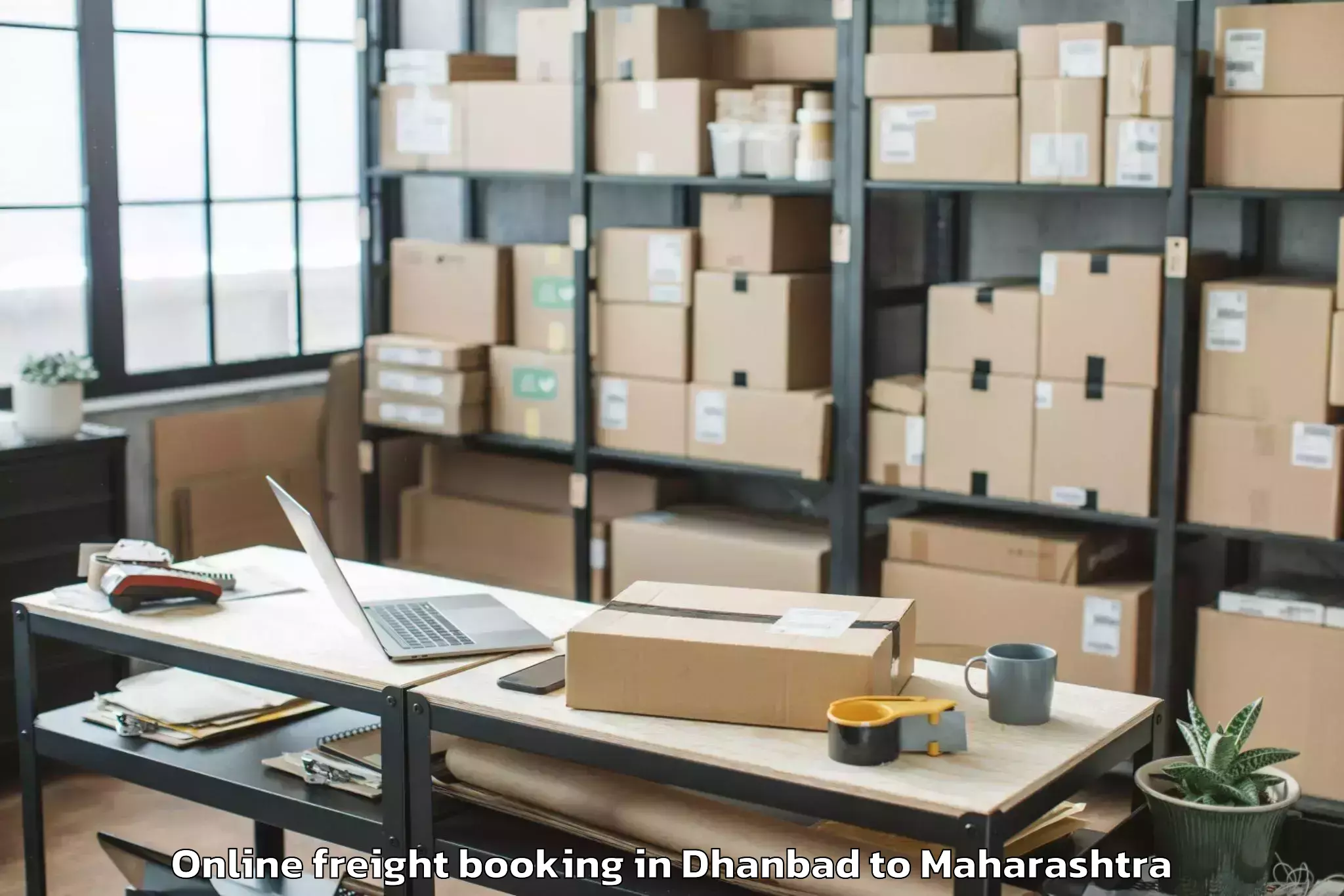 Easy Dhanbad to Ghugus Online Freight Booking Booking